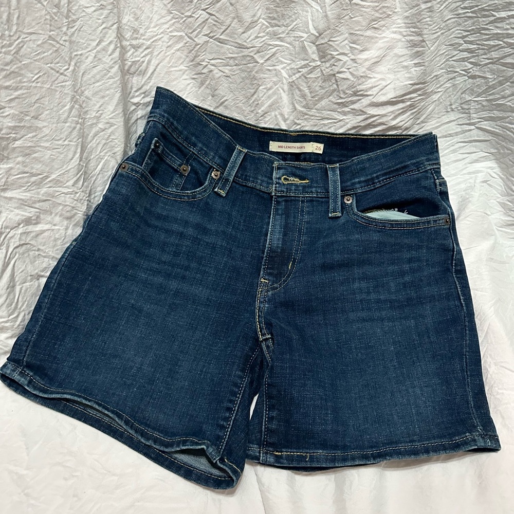 Levi Blue Jean mid length shorts